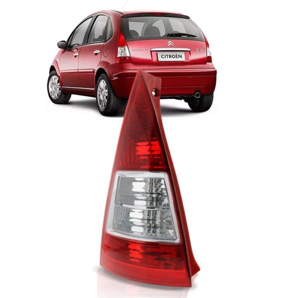 Lanterna Citroen C3 Bicolor Cristal 2007 08 09 11 2011 Le Esquerdo Vermelho