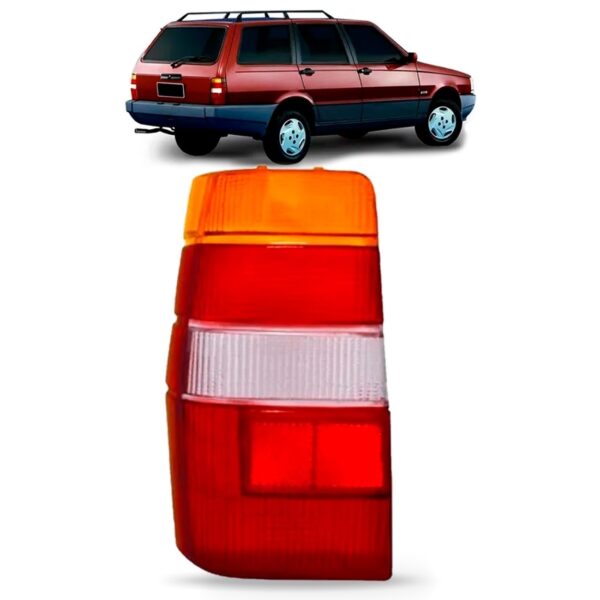 Lente Lanterna Traseira Fiorino Elba 1987 A 1999 Tricolor Lado Esquerdo