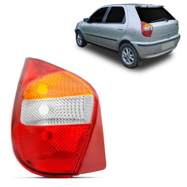 Lanterna Traseira Palio G2 2001 2002 2003 Fire Tricolor Le Esquerdo Vermelho