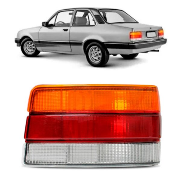 Lanterna Traseira Chevette 1987/ 1990 Tricolor Mega Desconto Lado Direito