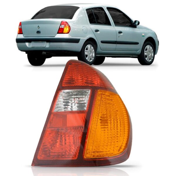 Lanterna Traseira Clio 1999 00 01 2002 Sedan Tricolor Lado Direito