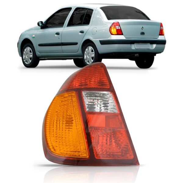 Lanterna Traseira Clio 1999 00 01 2002 Sedan Tricolor Lado Esquerdo
