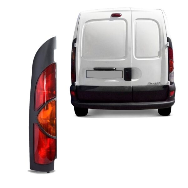 Lanterna Traseira Kangoo Antigo 1998 A 2005 Carcaça Preta Lado Esquerdo