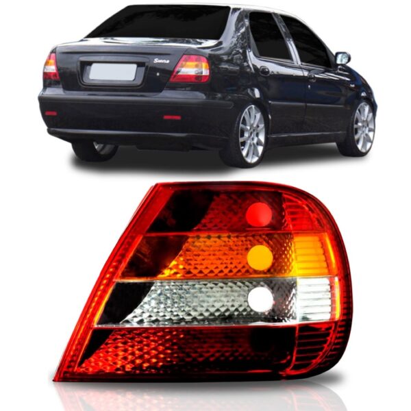 Lanterna Siena 2001 2002 2003 G2 Fire Tricolor Direita Direito Vermelho