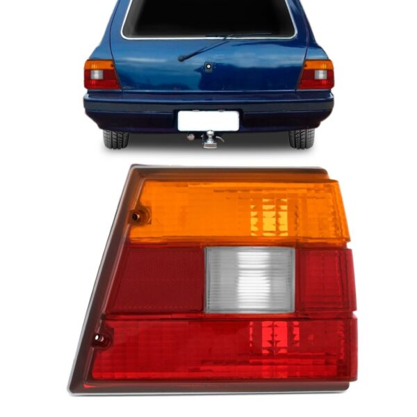 Lanterna Traseira Caravan 1980 A 1992 Tricolor 1ª Linha Direito/passageiro Tricolor