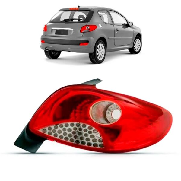 Lanterna Traseira Peugeot 207 Ano 2008 A 2013 Hatch Tela
