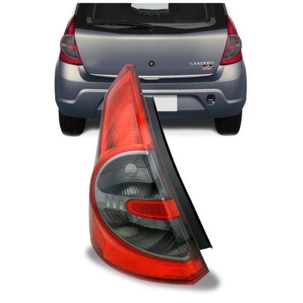 Lanterna Traseira Sandero 2007 2008 2009 2010 Fumê Lado Esquerdo