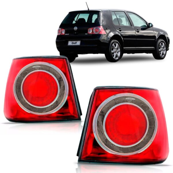 Lanterna Traseira Golf Bicolor 07 08 09 10 11 12 13 Direita Direito Vermelho