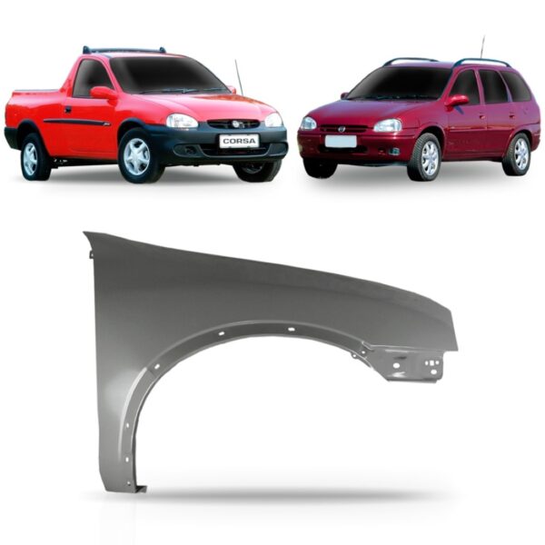 Paralama Corsa 96 97 98 99 2000 2001 Pick-up Wagon Lado Direito