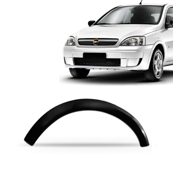 Moldura Alargador Paralama Corsa E Montana 03 08 12 Preto Lado Esquerdo