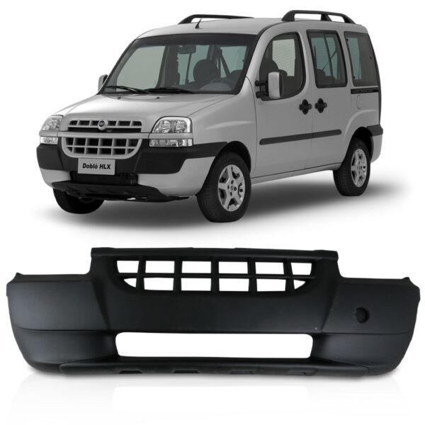 Parachoque Dianteiro Doblo 2001 A 2008 Texturizado Preto