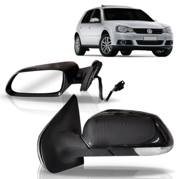 Retrovisor Golf 2007 2008 2009 2010 2011 Com Pisca Direito.