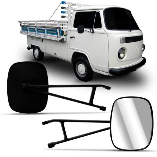 Retrovisor Fixo Kombi Cabrita 1978 Até 1996 Com Pé. Lado Direito