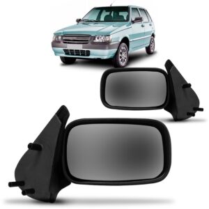 Retrovisor Uno Fire 4 Portas 2001 A 2004 Fixo Mega Desconto Lado Esquerdo