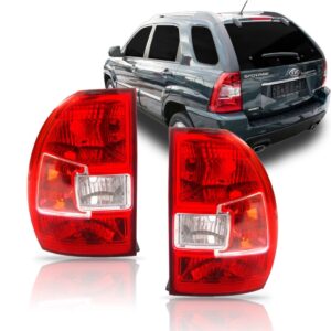 Lanterna Traseira Para Kia Sportage Anos 09 Até 10 1ª Linha Esquerdo/motorista Vermelho
