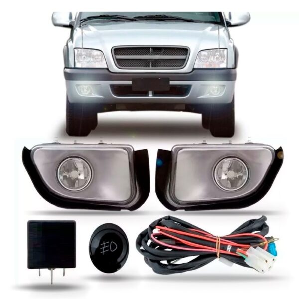 S10 2001 A 2009 Kit Farol Milha Completo