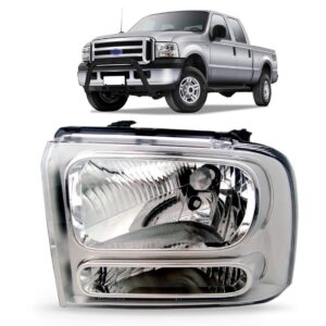 Farol F250 F350 F4000 2007 2008 2009 2010 2011 1ª Linha Esquerdo/motorista