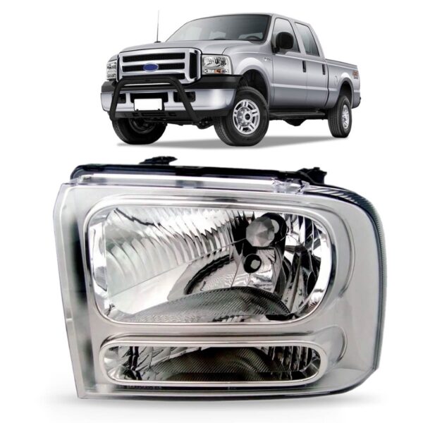 Farol F250 F350 F4000 2007 2008 2009 2010 2011 1ª Linha Esquerdo/motorista
