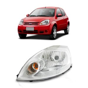 Farol Ford Ka 08 09 10 2011 2012 2013 2014 Cromado 1ª Linha Esquerdo/motorista
