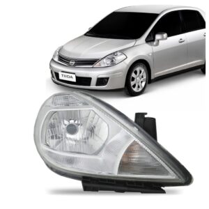 Farol Nissan Tiida 07 2008 2009 2010 2011 2012 2013 1ª Linha Direito/passageiro