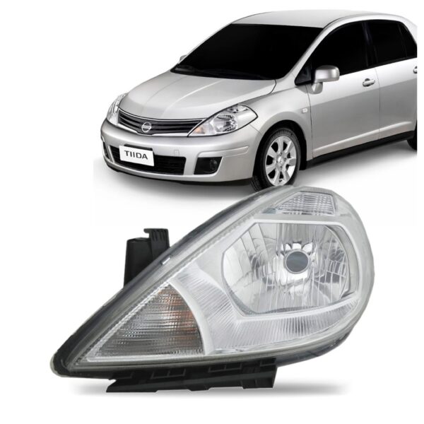 Farol Nissan Tiida 07 2008 2009 2010 2011 2012 2013 1ª Linha - Esquerdo/motorista
