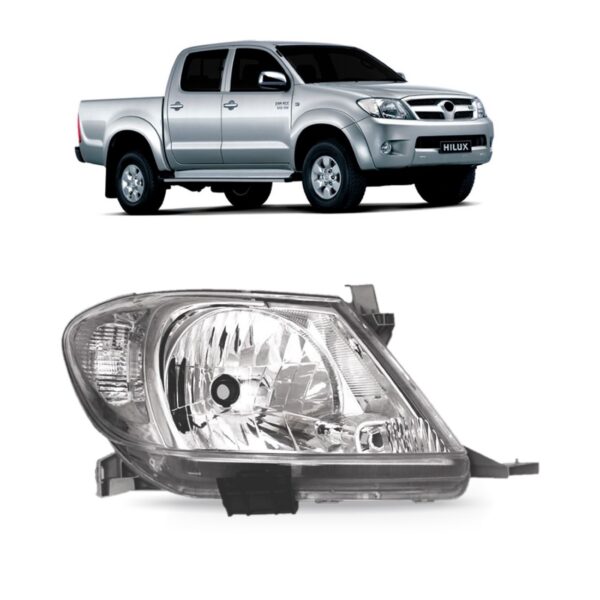 Farol Hilux Srv 2009 A 2011 Foco Simples Pisca Cristal Ld Direito/passageiro