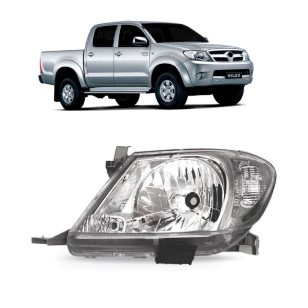 Farol Hilux Srv 2009 A 2011 Foco Simples Pisca Cristal Le Esquerdo/motorista