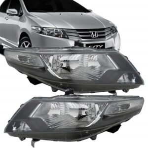 Farol Honda City 2009 2010 2011 Mascara Negra 1ª Linha - Direito/passageiro