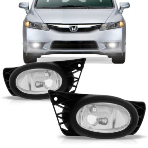 Farolete De Milha Neblina New Civic 09 10 11 Honda 1ª Linha - Transparente
