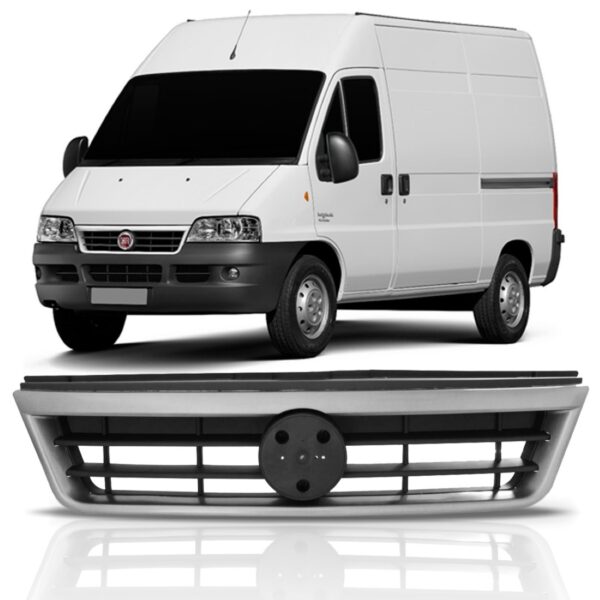 Grade Dianteira Para Ducato 2004 2005 A 2011 Friso Prata
