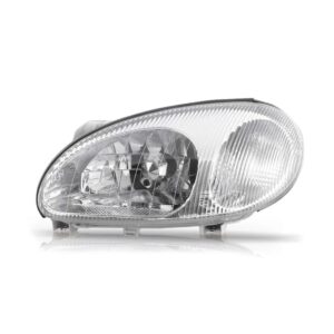 Farol Lanos 97 98 99 00 01 02 Foco Simples Cromado 1ª Linha - Esquerdo/motorista