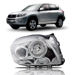 Farol Para Rav4 2009 2010 2011 2012 2013 Mascara Cromada Lado Direito