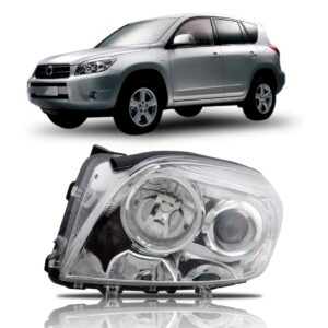 Farol Para Rav4 2009 2010 2011 2012 2013 Mascara Cromada Lado Esquerdo