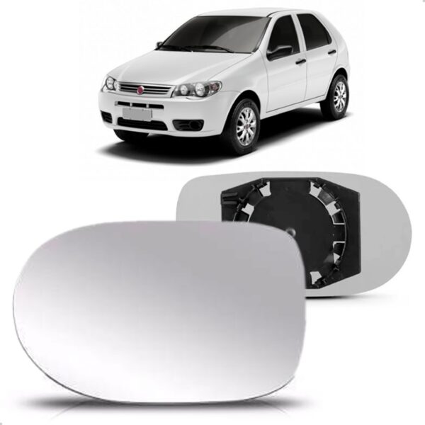 Lente Retrovisor Palio Economy Com Base 11 A 14 Grande Lado Direito