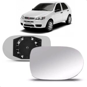 Lente Retrovisor Palio Economy Com Base 11 A 14 Grande Lado Esquerdo
