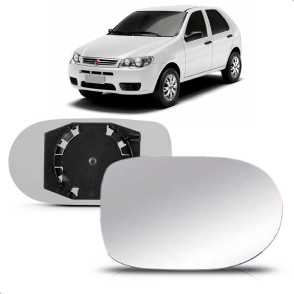 Lente Retrovisor Palio Economy Com Base 11 A 14 Grande Lado Esquerdo