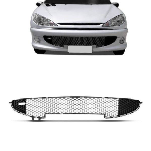 Tela Frontal Envolvente Inferior 206 Com Friso Cromado Cinza