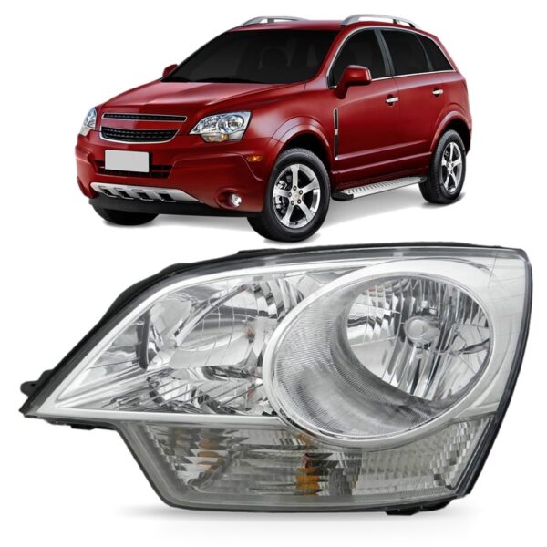 Farol Captiva 2008 2009 2010 2011 Cromado 1ª Linha Esquerdo/motorista