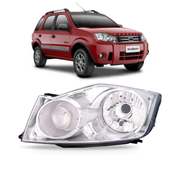 Farol Ecosport 2008 2009 2010 2011 2012 Cromado Lado Esquerdo