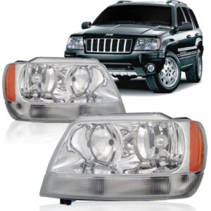 Farol Cherokee Limit 1999 2000 A 2003 Cromado Pisca Ambar Ld Esquerdo/motorista