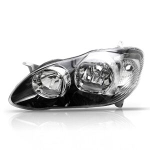 Farol Corolla Fielder 03 04 05 06 07 Mascara Negra 1ª Linha Esquerdo/motorista
