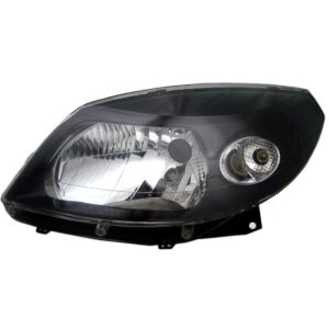 Farol Sandero 2007 2008 2009 2010 Mascara Negra 1ª Linha Esquerdo/motorista