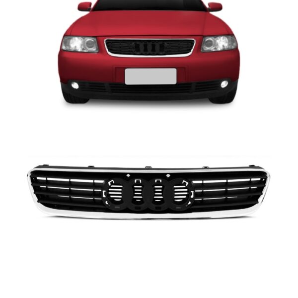 Grade Frontal Radiador Audi A3 96/06 Sem Emblema Preto