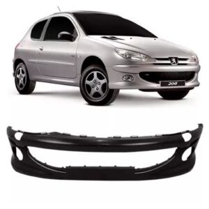 Parachoque Dianteiro Peugeot 206 Ano 2004 A 2011 Com Grade Preto