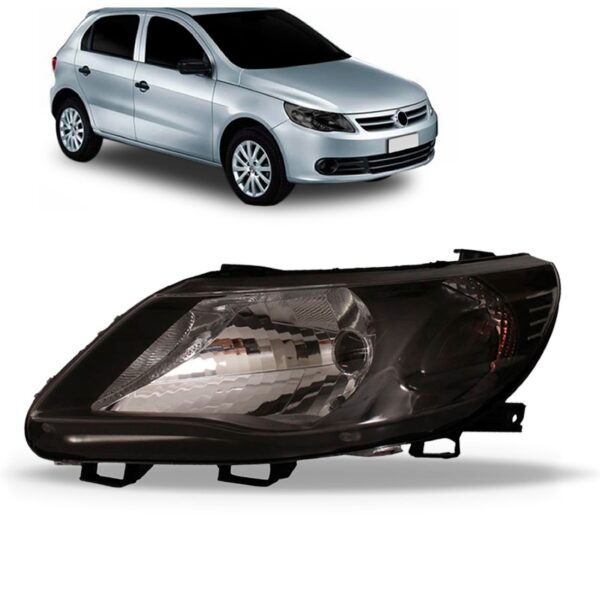 Farol Gol G5 Gv Máscara Negra Saveiro Voyage 2009 A 2014 Lado Esquerdo