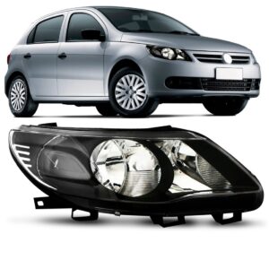 Farol Gol G5 2008 A 2013 Mascara Negra Foco Duplo 1ª Linha - Direito/passageiro