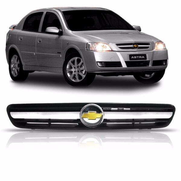 Tela Frontal Radiador Astra 2003 2004 2005 06 08 2009 10 11 Preto E Cromado