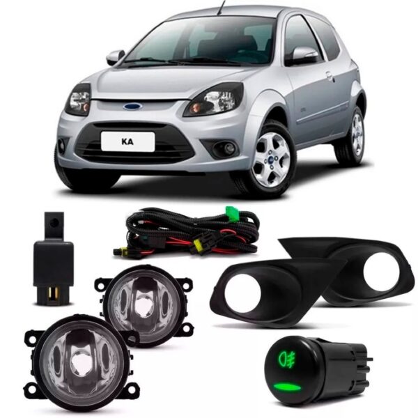 Kit Farol Milha Auxiliar Neblina Ford Ka 2012 A 2014 C Grade