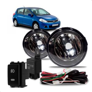 Kit Farol Auxilar Milha Neblina Nissan Tiida Hatch & Sedan