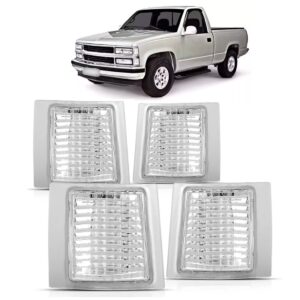 Kit Sinaleira Lanterna Dianteira Silverado 97 A 01 - 04peças Cristal